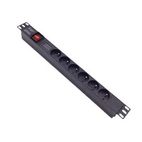 Support en rack 19 ''6 voies 8 voies 16A 230V AC France Socket Rack Mount Pdu avec écran LCD