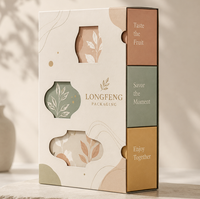 Boîtes d'emballage de luxe à fermeture magnétique en carton rigide écologique haut de gamme avec logo personnalisé, multi-tiroirs, pour cadeaux alimentaires de luxe