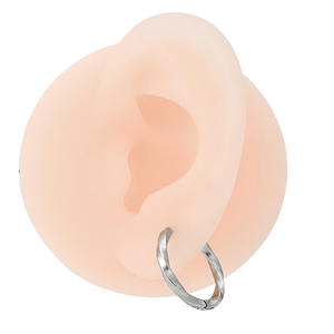 Boucles d'oreilles créoles tendance, minimalistes, rétro, style parisien, géométriques, étanches, en acier inoxydable plaqué argent, cadeau pour fête d'enfants - Product Image 5