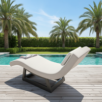 Lit de spa en cuir véritable pour intérieur et extérieur, design moderne, chaise longue individuelle, usage commercial, éponge haute densité, aluminium, massage