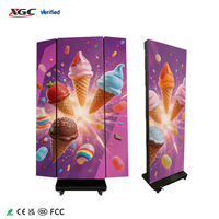 Écran d'affichage LED pliable avec entrée WiFi et LAN pour stand d'exposition, hall commercial, centre commercial, affichage publicitaire intérieur
