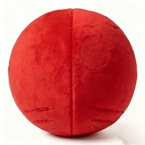 Peluche de basket-ball ludique personnalisée avec langue sortie, adorable jouet en peluche de basket-ball rouge aux grands yeux, coussin en peluche doux en forme de ballon rouge - Product Image 2