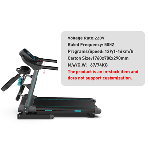 HSM ลู่วิ่งออกกำลังกายในบ้านมอเตอร์2.0พับได้เครื่องวิ่งแบบเอียงอัตโนมัติหน้าจอ <span class=keywords><strong>LCD</strong></span> ขนาดใหญ่สำหรับผู้ใช้120กก. - Product Image 3