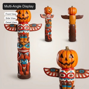 Grande sculpture de totem en résine de fibre de verre, modèle d'<span class=keywords><strong>art</strong></span> <span class=keywords><strong>tribal</strong></span> pour parc à thème, centre commercial, décoration extérieure - Product Image 2