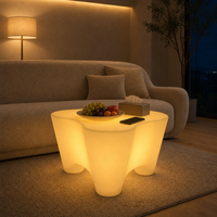 Table LED Lumineuse 80x80x50cm Rechargeable 16 Couleurs pour Salle de Banquet, Vente en Gros Exclusive Extérieur