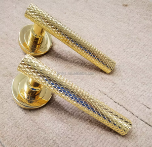 Manija de Puerta de Lujo con Diseño de Nudos en Oro, Plata y Negro, Palanca Redonda, Tirador de Barra para Puerta Interior - Product Image 2