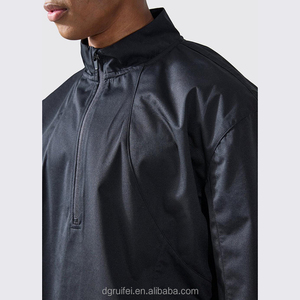 High Quality <strong>Waterproof</strong> Custom Silk Printing Polyester Windbreaker Oversized <strong>Short</strong> <strong>Sleeve</strong> Quarter Zipper Hiking <strong>Golf</strong> <strong>Jacket</strong> Men - Product Image 2