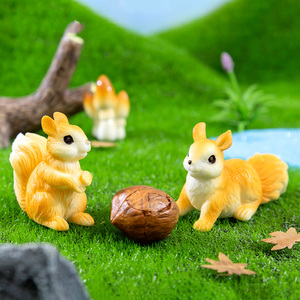 Thu nhỏ mùa Thu Mini sóc figurine vườn phụ kiện Tiny nhựa sóc cho micro cảnh quan Vườn cỏ nồi DIY bánh trang trí nội thất - Product Image 3