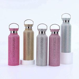 Glam Stainless Steel Vacuum Insulated Water Bottle Glitter Finish Travel <b>Flask</b> Pink Gold Silver Iridescent 6-12 Hours Thermal - Product Image 4