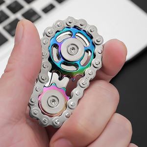 Mainan Fidget Spinner Logam Berkualitas Tinggi untuk Dewasa, Autisme, EDC, Novelty, Sprocket Flywheel Sepeda, Rantai Gear, Hadiah Promosi - Product Image 1