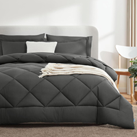 Ensemble de couette de luxe ultra doux toutes saisons, taille Queen, vente en gros, motif uni, alternative au duvet, insert de couette pour hôtel et maison