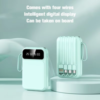 Batterie externe compacte 10000 mAh avec câble intégré, personnalisable avec logo et code QR, vente en gros directe usine