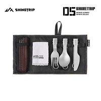 Ensemble de couverts de camping en titane pur, léger et portable, cuillère, fourchette, couteau, baguettes pour la randonnée et le pique-nique
