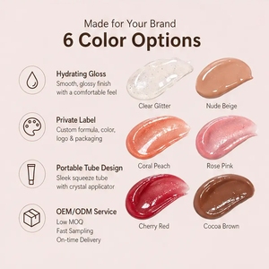Brillo Labial Natural Voluminizador con Cabezal de Silicona, Tubos Personalizados, Envase Cosmético para Maquillaje Diario, Marca Privada - Product Image 3