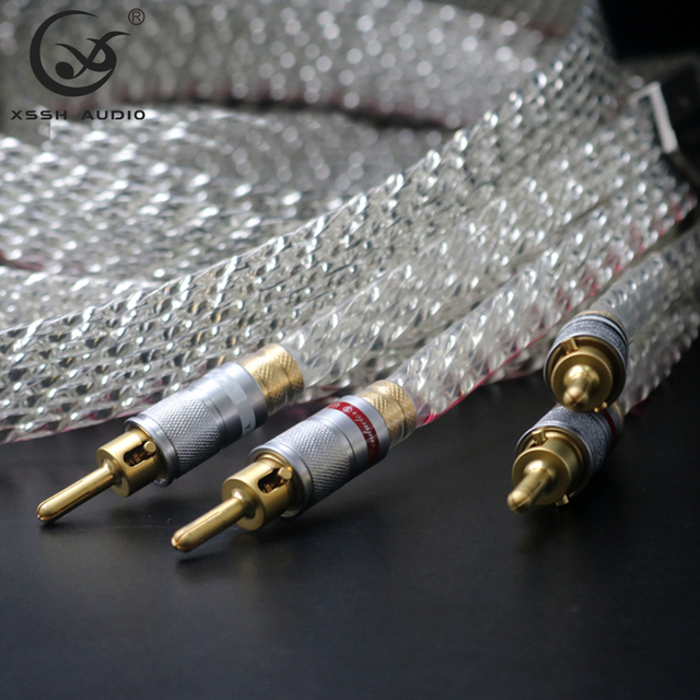 Original Hi-end Speaker Wire YIVO XSSH Audio OD 25*3mm 8 Core Flat Copper Plated Pure Silver HIFI Speaker Cable Line