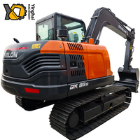 Excavatrice compacte Develon 8 tonnes authentique la plus vendue, excavatrice sur chenilles Doosan DX80D authentique, prix usine en promotion