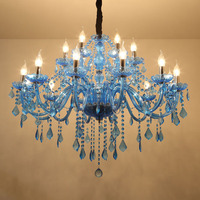 Lustre en cristal vintage de luxe, style bougie, lampe suspendue pour villa, salon, salle à manger, décoration intérieure
