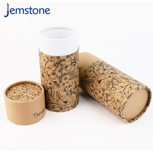 Tube d'emballage cylindrique en carton kraft de qualité supérieure, écologique, de qualité alimentaire, pour thé en vrac et herbes, tube en papier personnalisé de luxe - Product Image 1