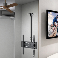 Soporte de Pared para TV VESA de Acero Laminado en Frío 200X200 25" Inclinable 25 400X400, Soporte de Techo LCD, Soporte LED, Soporte para Plasma