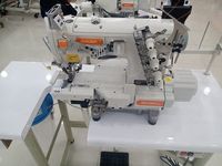 Machine à coudre interlock à cylindre Siruba C007KD avec coupe-fil, pied presseur et moteur servo pour vêtements de sport tricotés et sous-vêtements