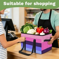 Panier de courses pliable personnalisé avec drapeau de la fierté omnisexuelle, motif arc-en-ciel gay pour cadeau de festival et courses quotidiennes