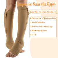 Chaussettes de compression de qualité thérapeutique à bout ouvert, 20-30 mmHg, pour varices – Meilleures ventes
