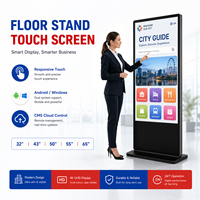 KINGONE 43 55 Pantalla táctil vertical 1080P Pantalla de pie Quiosco de localización digital LCD Reproductor multimedia Monitor de publicidad