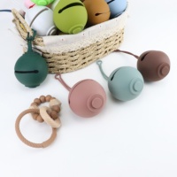 Étui pour sucette personnalisé écologique pour bébé Porte-sucette portable avec clip factice Boîte à sucette Étui pour sucette en silicone pour bébé