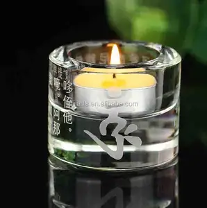 Religious Temple or Home Decoration Cheap Glass Votive Tea Light Crystal Candle Holder