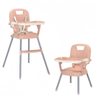 Chaise haute pour bébé avec ceintures de sécurité Chaise de salle à manger en plastique pour 0-12 mois pour table à manger pour les jeux
