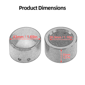 Cubiertas de tuercas de eje delantero de aluminio CNC para motocicleta Harley XL883 Softail Touring, tapas de eje lisas en negro cromado - Product Image 5