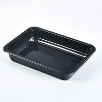CPET recyclé ovable 2 compartiments scellant emballage alimentaire jetable compagnie aérienne conteneur CPET avec film anti-buée