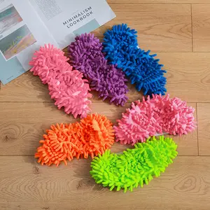 Multifunctional Chenille Shoe Covers Clean Slippers Lazy Drag Shoe Mop