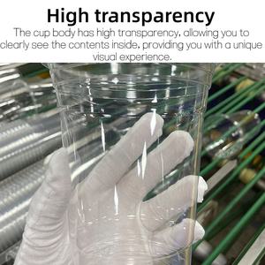 Atacado Personalizado Impressão Do Logotipo Vasos Plsticos Con Tapa Domo Transparente Helado Verre En Plastique Suco De Plástico Baixo Preço - Product Image 5