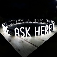 Lettres en acier inoxydable sans cadre éclairées par l'avant, LED OEM ODM IP65, pour entreprises, hôpitaux, garantie 3 ans, certifiées CE, étanches