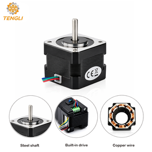 Motor paso a paso Tenli <span class=keywords><strong>Nema</strong></span> <span class=keywords><strong>17</strong></span> de doble eje, 42 mm, híbrido de 2 fases, 1.8 grados, 0.65 N-m, bipolar para grabadora láser CNC - Product Image 2