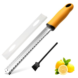 Stainless Steel Lemon Zester Cheese Slicer Multi Function Grater With Brush And Shield For Citrus And Chocolate - Product Image 4