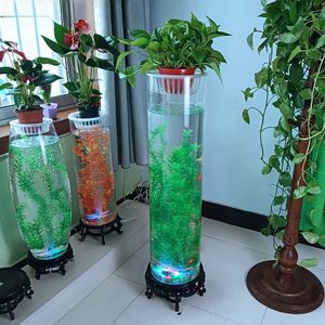 Aanpassen Ronde Aquarium Cilindrische Aquarium Aquarium Glas Led Vis <span class=keywords><strong>Tank</strong></span> - Product Image 2