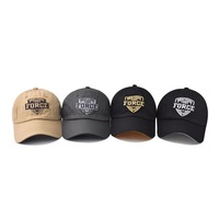 Topi Baseball Kapas Drill Sporty Vintage Custom dengan Bordir Huruf Besar FORCE dan Gesper Snapback Gorras