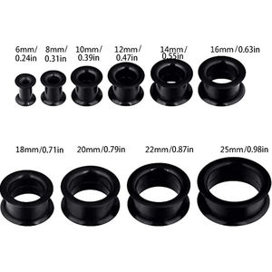 10 लचीले सिलिकॉन पुली कान मांस सुरंग गेज प्लग पीकिंग स्ट्रेचर एक्सप्रेंडर कान के लिए शादी के खोखले शरीर के गहने - Product Image 2