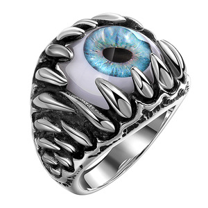 Steampunk picos estilo Retro de <span class=keywords><strong>acero</strong></span> <span class=keywords><strong>inoxidable</strong></span> de mal de ojo, anillo de - Product Image 1