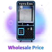Machine à griffes personnalisée OEM avec logo imprimé, bande lumineuse LED, joystick, fonction monnayeur, jeu d'arcade attrape-prix pour enfants