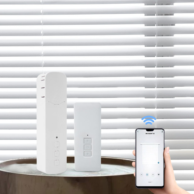 2022 Tuya WiFi Smart Motorized Roller Blinds Set with Voice Control & App Control for Office Use