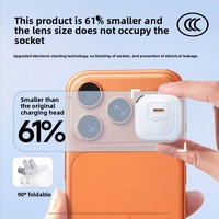 Pengisi Daya GaN 45W Blok Kecil dengan Port USB-C Pengisian Cepat PD, Layar Digital, dan Colokan Lipat untuk Ponsel, Tablet, dan Laptop