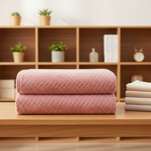 Lenzuolo singolo/doppio personalizzabile <span class=keywords><strong>in</strong></span> pile di poliestere spesso invernale con bordo a spiga di grano, <span class=keywords><strong>in</strong></span> <span class=keywords><strong>flanella</strong></span> di corallo, per dormitorio - Product Image 3