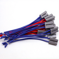 Konektor Pria Plastik Abu-abu 2-Pin dengan Kabel Pre-crimped, Perakitan Kabel Berinsulasi PVC Warna Kustom untuk Peralatan Rumah Tangga