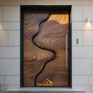 Puerta de entrada de lujo estilo árabe, puerta exterior personalizada para villas, para el mercado de Oriente Medio - Product Image 5
