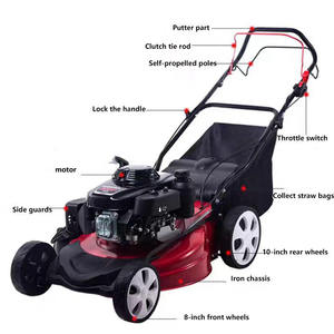 Cortacésped autopropulsado de gasolina de alta potencia, de cuatro tiempos, manual, para uso doméstico, con certificación CE - Product Image 6
