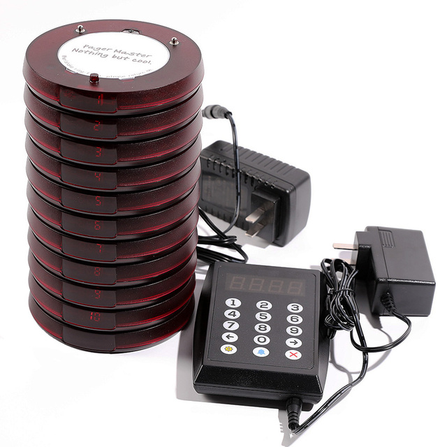Free Logo Printing Rechargeable Alphanumeric Food Court Restaurant Pager System
