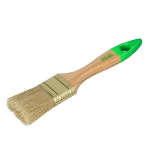 Venta al por mayor de pinceles de faja plana baratos fibra <span class=keywords><strong>sintética</strong></span> mango de <span class=keywords><strong>madera</strong></span> <span class=keywords><strong>cola</strong></span> verde cerdas naturales <span class=keywords><strong>para</strong></span> pulir pintura de pared China - Product Image 2